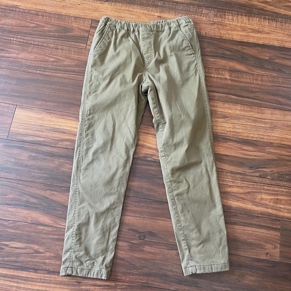 Uniqlo fleece lined pants khaki tan Kid's 13